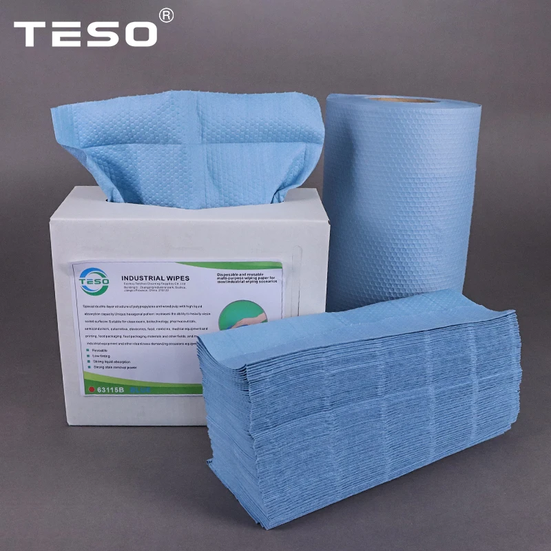heavy duty industrial cleaning wipes nonwovens blue red hand cloth replace scott shop towels for workshop