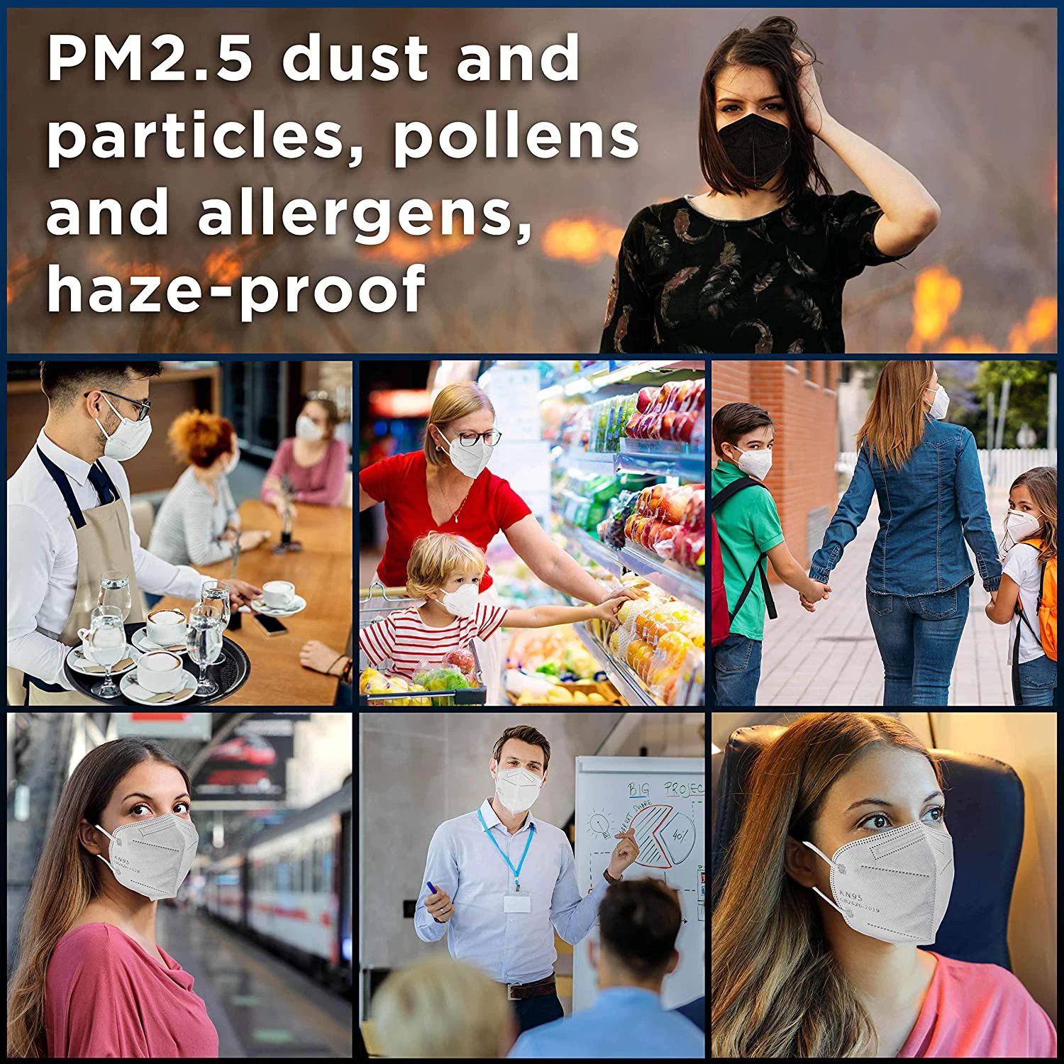 Respirator Disposable Colores Adulto Black Masks Made In China KN95 Face Mask