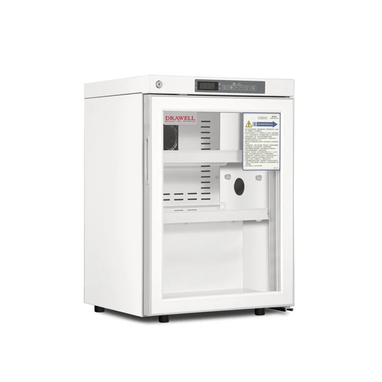 Glass Locking Door Laboratory Freezer 2~8c Small Pharmacy Refrigerator