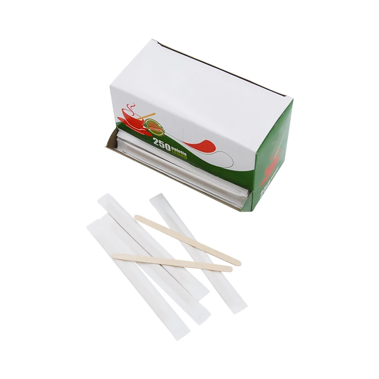 
Custom High Quality Tools Eco-friendly Paper Wooden Coffee Stirrers 