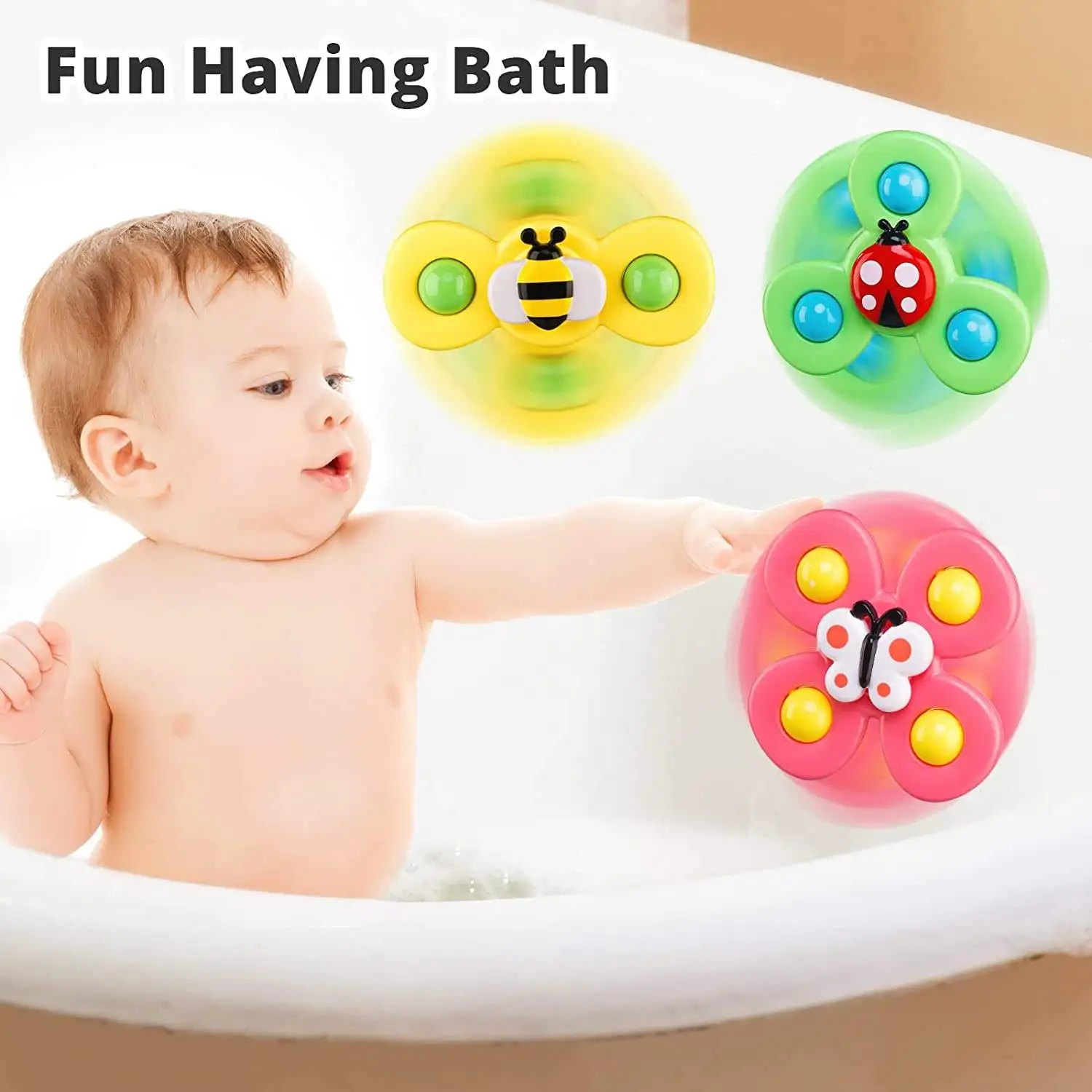Hot Sale Suction Cup Spinner Toys For 1 2 Year Old Boys Baby Bath Fidget Spinner Toy Suction Cup Spinner Toy