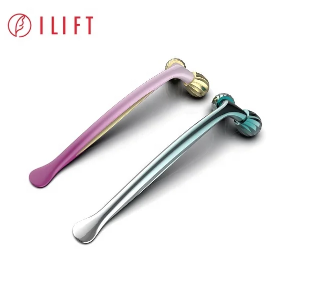 3D Shaping Alloy Home Use Facial Massager Roller Face Slimming Twin Balls Roller Hand Rolling Beauty Bar