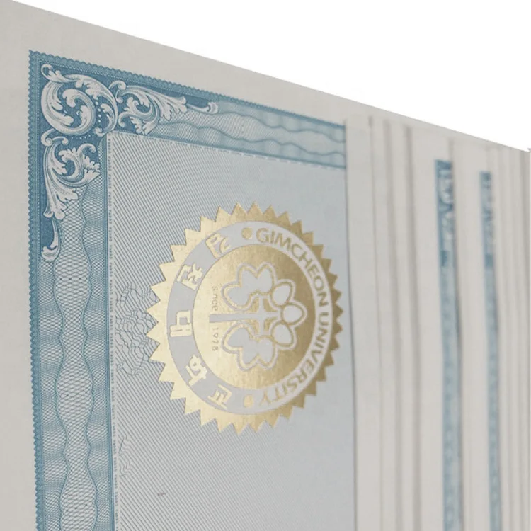 Тип художественной бумаги и сертификат поверхностной отделки горячего тиснения