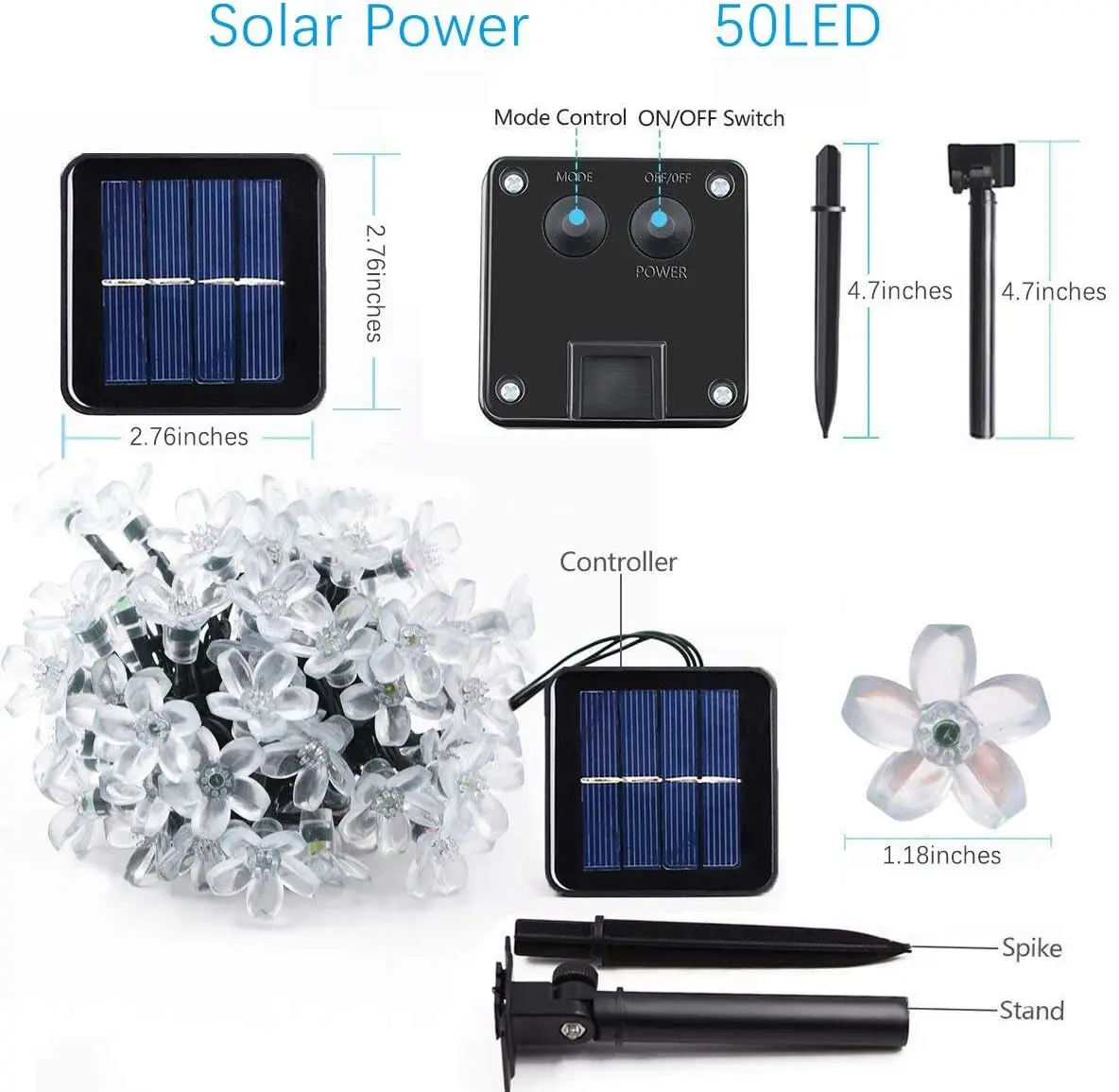 Zhejiang Holiday living lights series christmas led lights IP44 Waterproof solar string lights battery operate Landscape Use