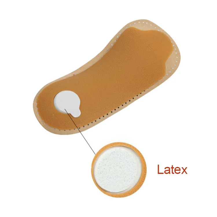 3/4 length genuine leather arch support orthopedic insoles for shoes