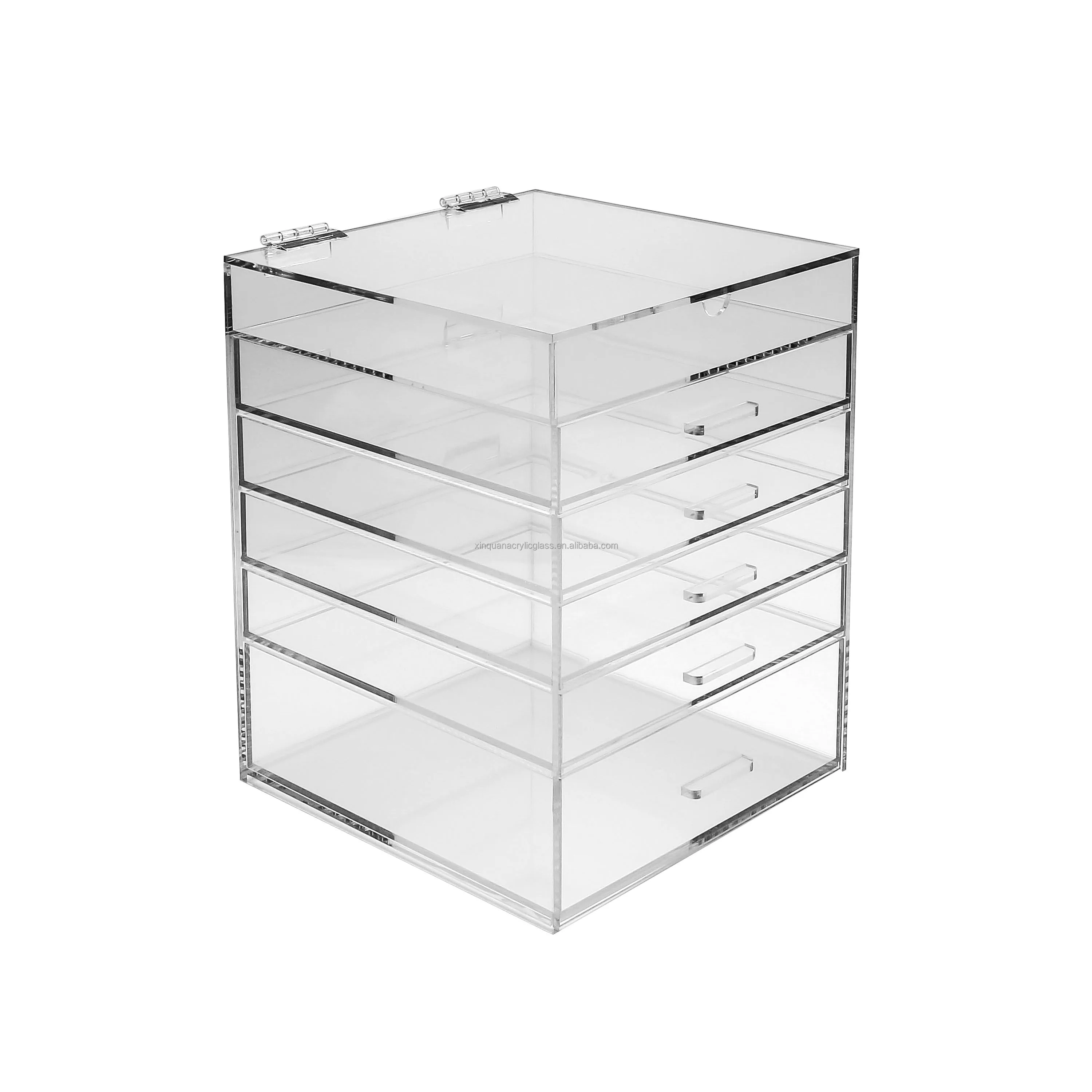 Cosmetic Storage Box  Extra Large 6 Tier with 5 drawers Clear Acrylic Cosmetic makeup organizer acrylic