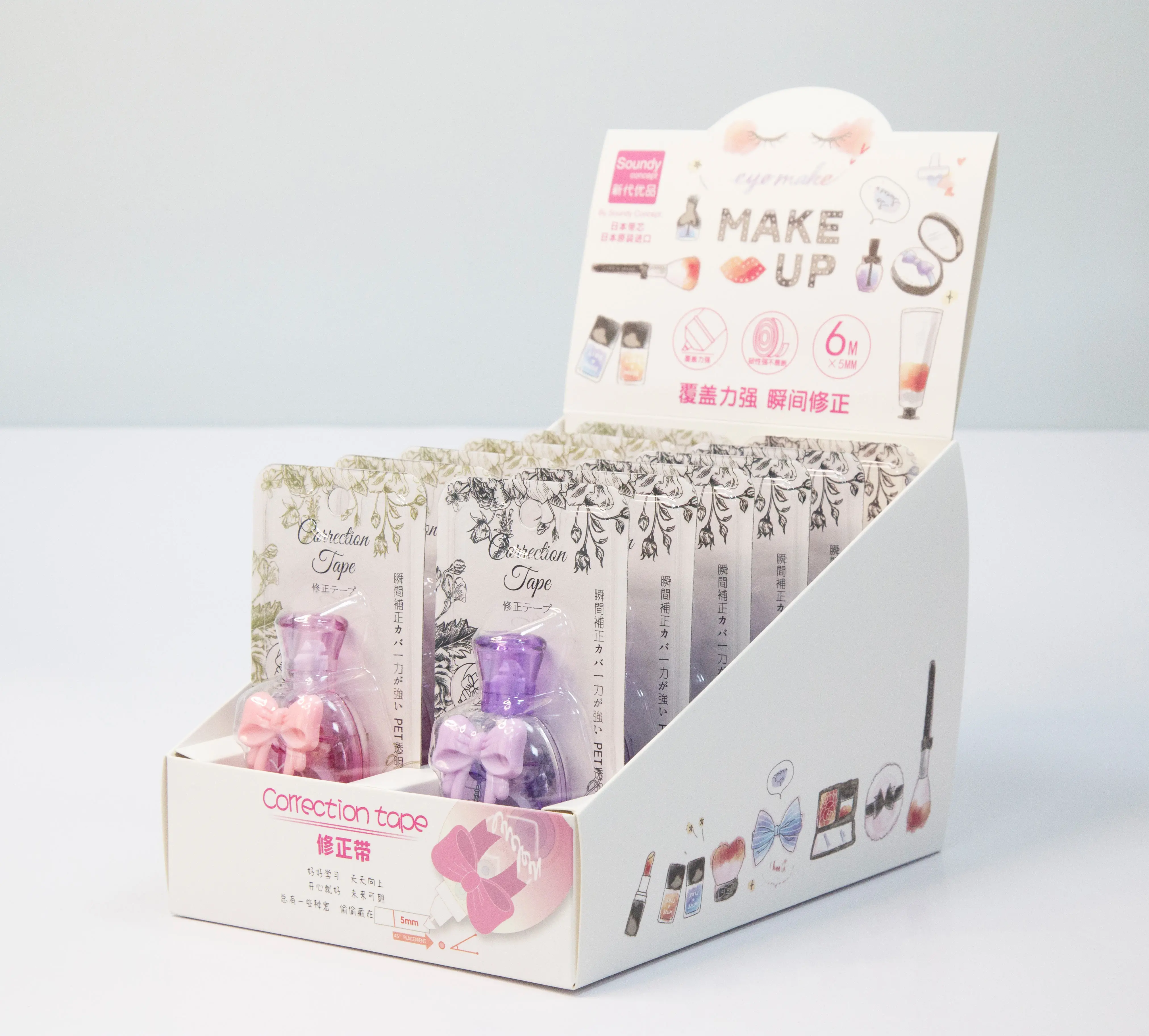 New products kawaii stationery Cartoon kawaii Perfume bottle Shape Student cute Stationery White Out Correction Tape for kids