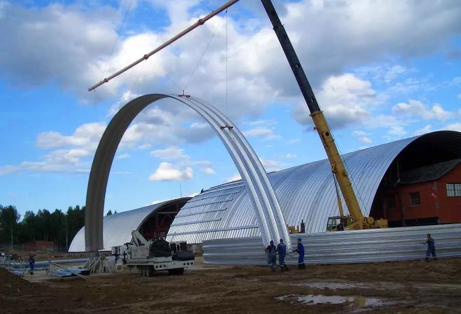 SABM-1220-800 k Q Span Arch Roof  Roll Forming Machine Metal Roof Construction Building Machine