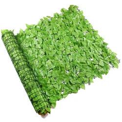 L6 Wholesale Plastic Green Leaves Privacy Artificial Ivy Screen Fence Roll for Garden Outdoor Decor