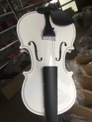 Aiersi brand entry level plywood maple white Colour spraying violin with bow case  string musical instruments for sale