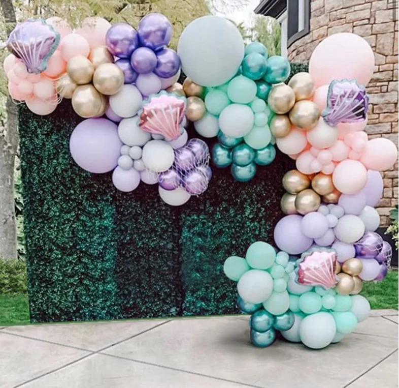 Mermaid Tail Balloon Garland Arch Kit Mermaid Girl Birthday Party Under the Sea Balloons Baby Shower Party Decoration