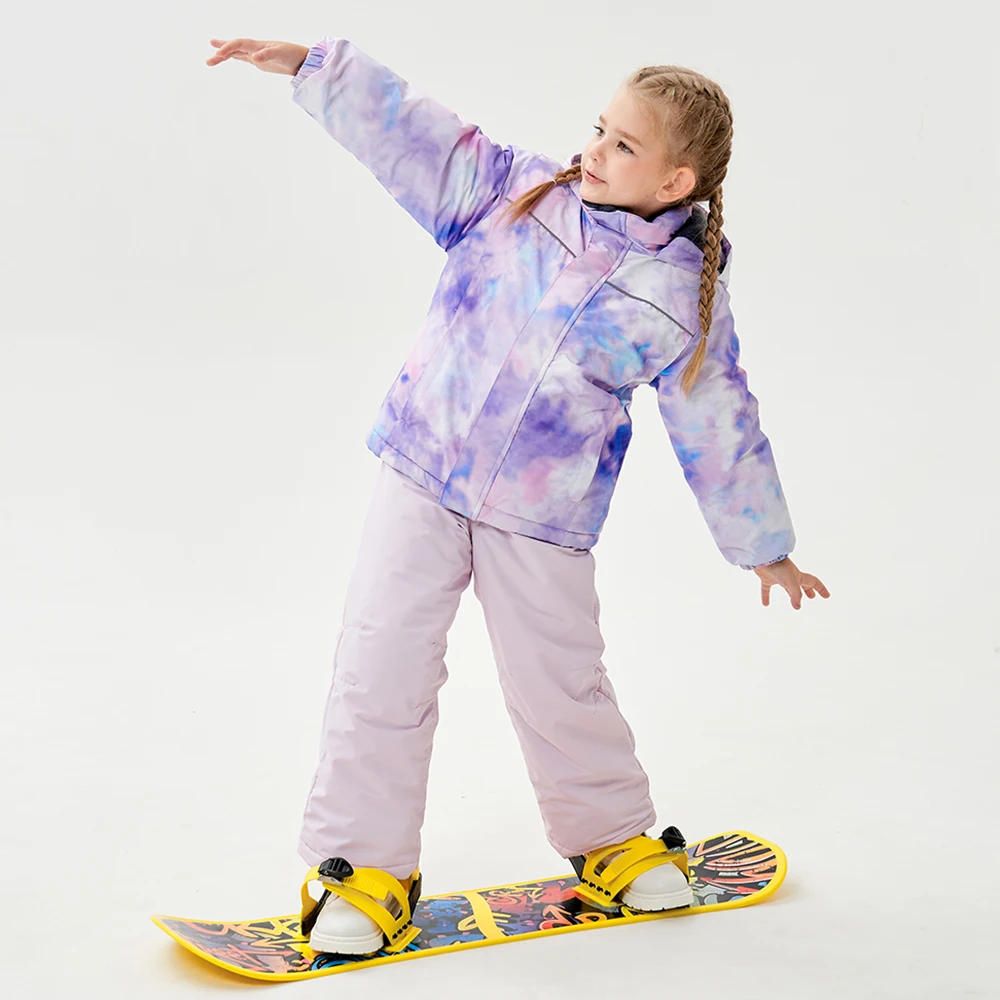 Kids Winter Puffer Waterproof Windproof Pants and Jackets Toddler Girl Snowsuit Winter Coat Ski Snow Wear
