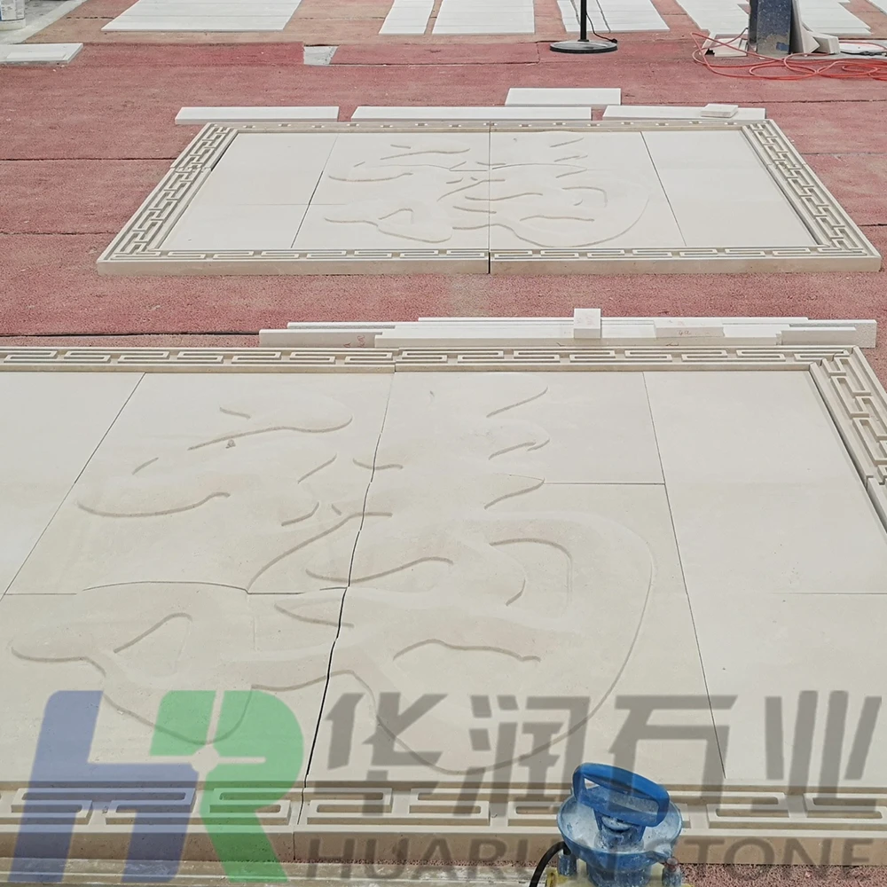 Limestone Feature Wall Exterior Wall Cladding of Villa