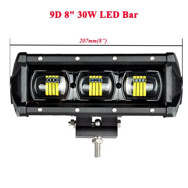 
12V 24V 8inch 9D 30W Motorcycle Car Off Road 4X4 LED Driving Light Bar Super Bright 12V 24V 8inch 9D 30W Motorcycle Car Off Road 4X4 LED Driving Work Light Bar For Pickup Truck Boat 4WD SUV ATV Jeep Off-road LED Head Light