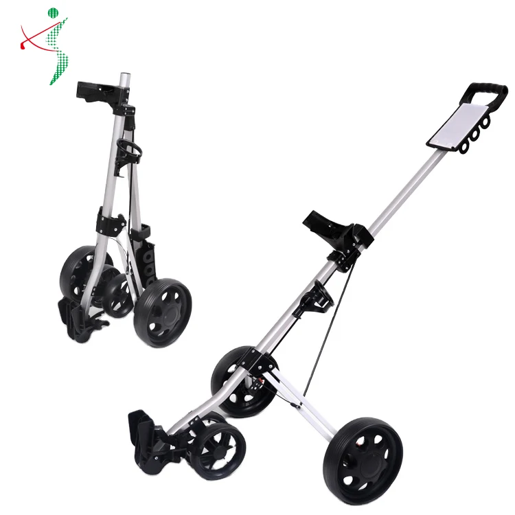 Cheap Golf Cart One-click Foldable Aluminum Structure 3 Wheel Golf Trolley For Wholesale With Ultra Light Aluminum Alloey