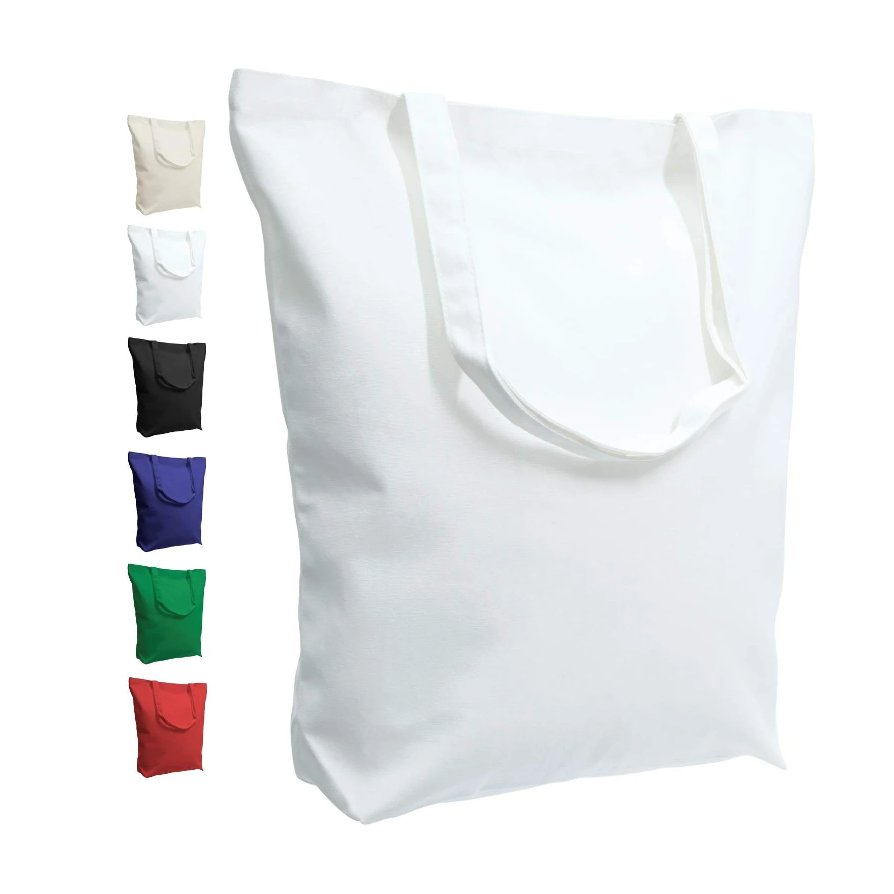 Hot 10 Oz Grocery Shopping Camping Lunch Reusable Recycled Canvas Blank White Tote Cotton Clutch Bag