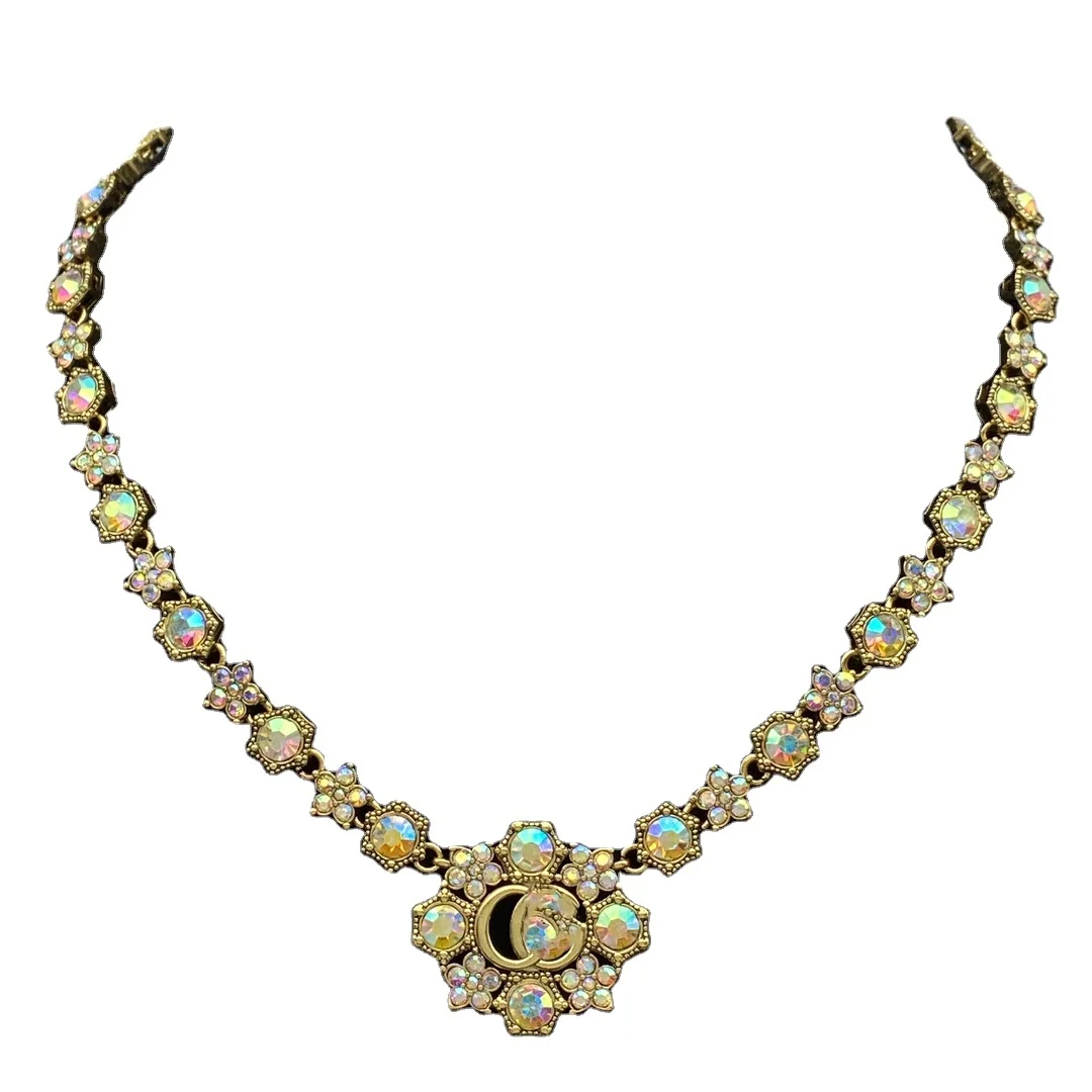 Новое поступление высокое качество роскошный известный бренд вдохновленный дизайнером GG Львиная голова ожерелье браслет комплект ювелирных изделий для женщин