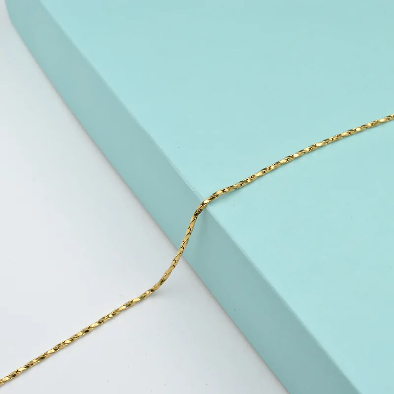 Wholesale Silver Gold Plated Stainless Steel Cuban Link Chain Necklace Rope Chain Box Snake Chains for Jewelry Making
