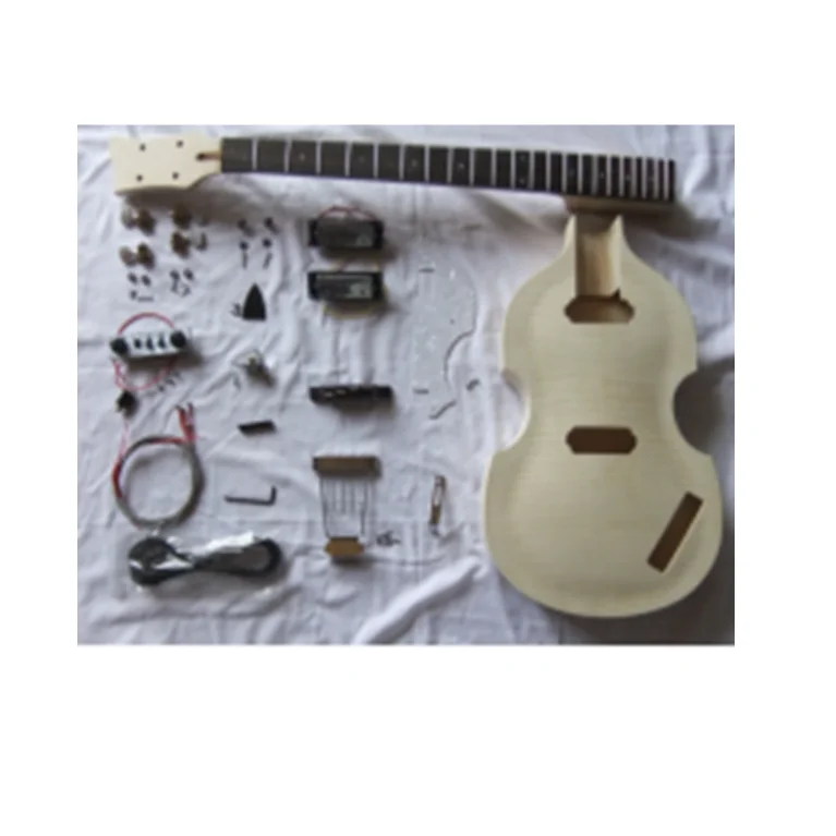 Durable Electric Bass Guitar Music Instrument Handmade Plain Acoustic Bass Guitar Kits