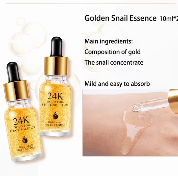 Anti Age Face Serum For Skin Care Repairing Private Label 24k Gold Serum Whitening