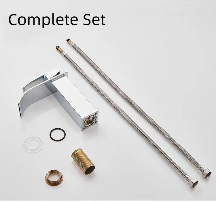 Nordic Style Modern Chrome Gold Waterfall Basin Faucet Cabinet Torneira Banheiro Hot And Cold Water Washbasin Bathroom Faucet