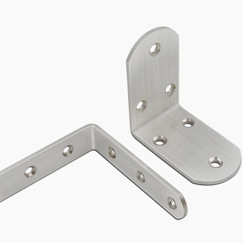 Furniture Duty Mounting Support Brackets Stainless Steel L Shaped Metal Table Frame Bracket