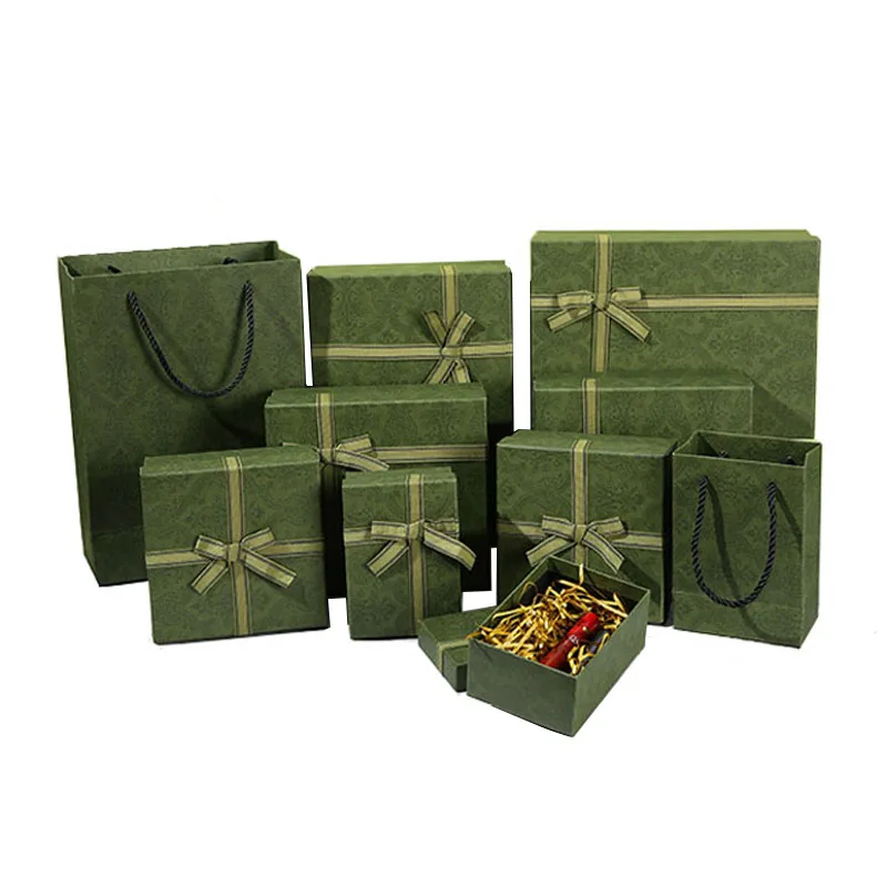 Wholesale Hot Selling Latest Fashion Design Green Paper Gift Packaging Boxes for Skincare