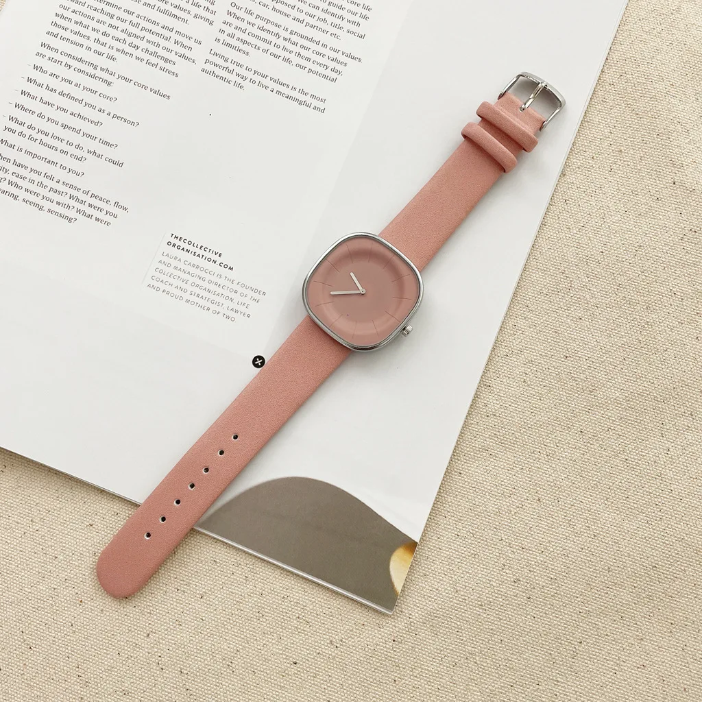 Minimalist Watch Couple Outdoor Bust Silicone Leather Strap Down