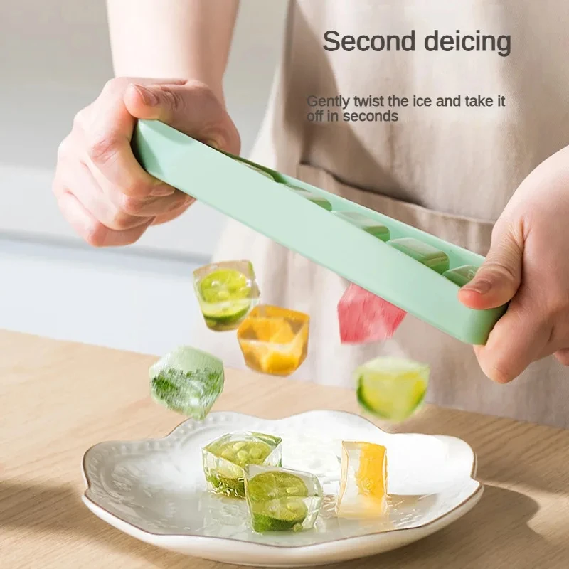 Premium Quality Baby Food Vegetable Fruit Purees Breast Milk Portable Square 6 Grids Ice Tray With Plastic Lid