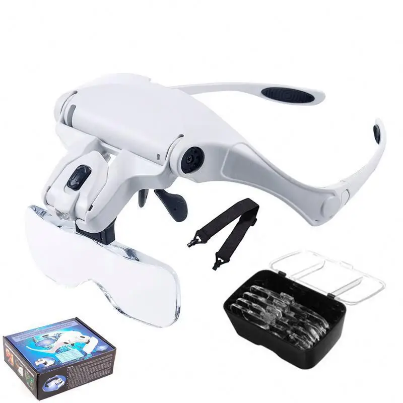 dental magnifier with led light magnifying glasses for eyelash extensions
