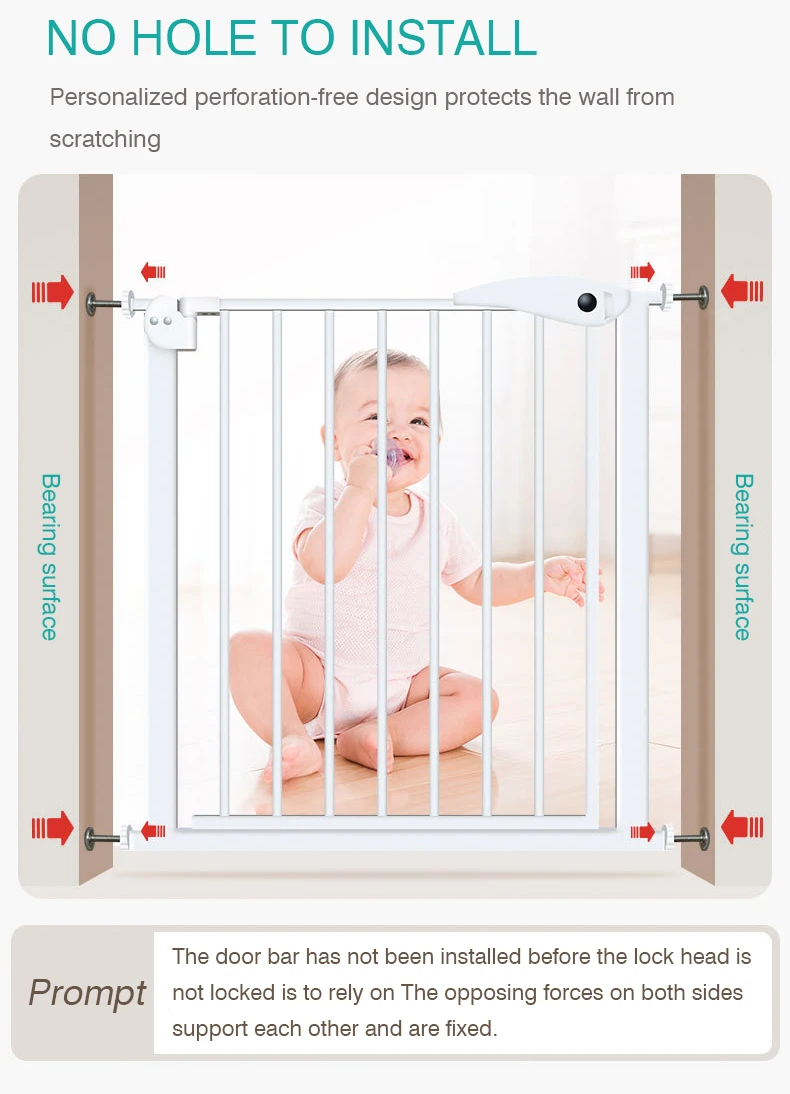 
Lovely Fish Design Child Kids Extra Wide White Color New Doorways Stairway Hallways Stairs Fence Pet Safty Temporary Baby Gate 