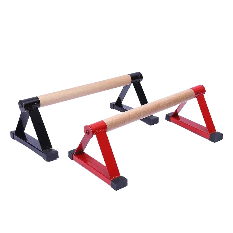 Push Up Stand Handle Calistenic Wooden Push Up Parallettes Bar Street Workout Wood And Steel