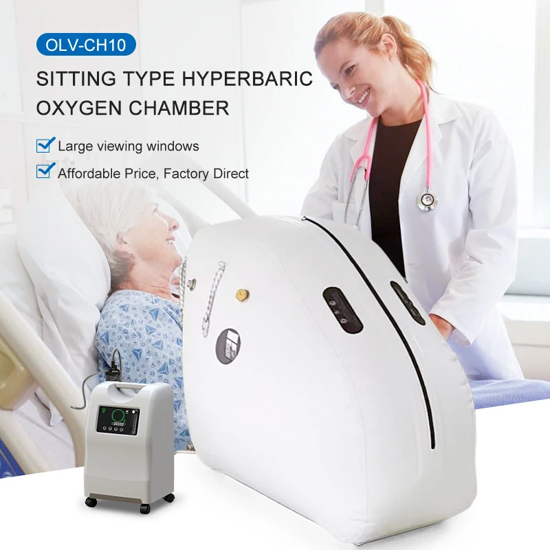 HBOT Medical Hyperbaric Oxigen Chamber Oxygen Therapy 1.5 ata 2 ata Soft Home Camara Hiperbaricas Hyperbaric Chamber for Sitting