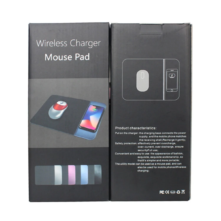 Лучшее качество рекламный Универсальный мобильный телефон Qi компьютерный коврик для мыши Беспроводное зарядное устройство