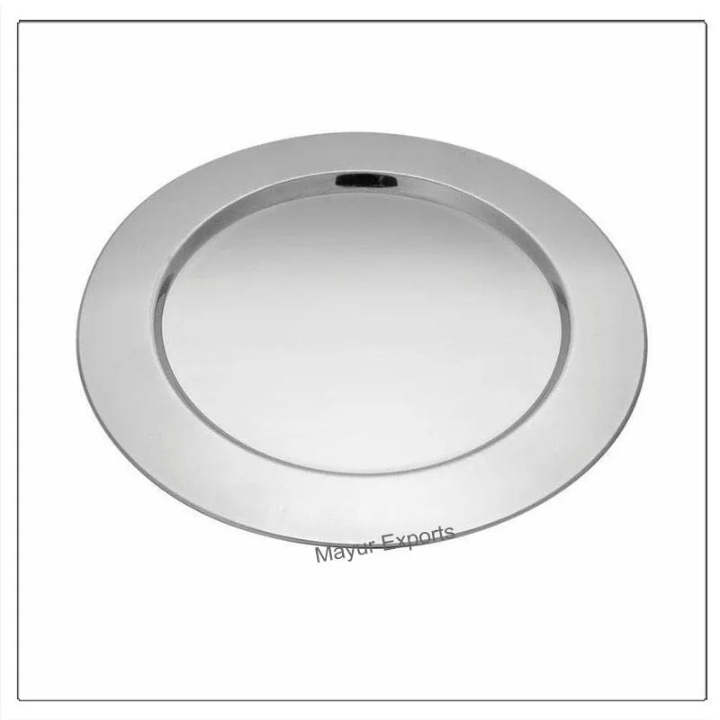 Stainless Steel Round Charger Plate Metal Wedding Under plates