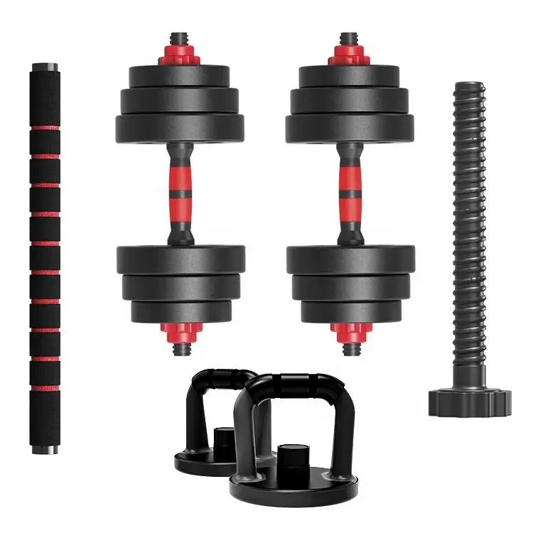 20kg Cement Weight Lifting Dumbbel Detachable changeable dumbbell 40 kg Adjustable Pair Barbell dumbbell Set