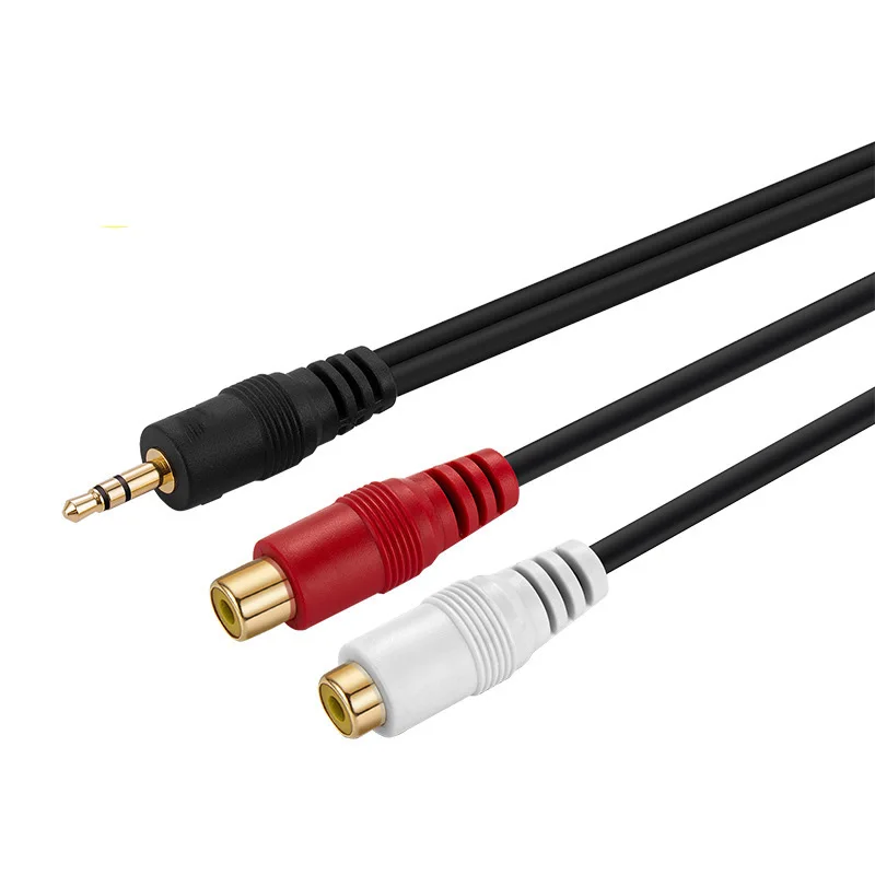 
WinAqum 3.5mm to 2RCA M/F HIFI Audio & Video Cable Dual RCA Male to Female 1/4