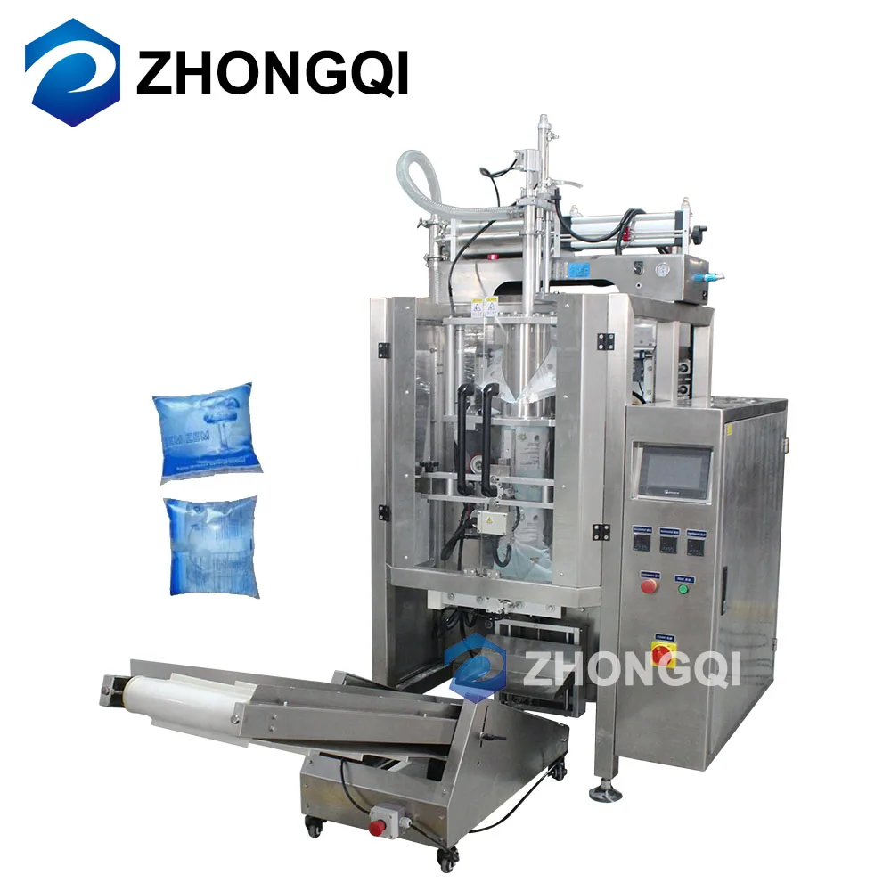 
Automatic Fruit Triangle Bag Packing 10ml Olive Oil Water Soluble Film Sachet Plastic Sugar Cane Juice Packaging Machine 