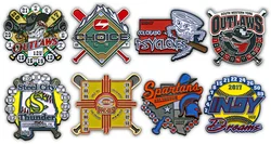 Manufacturer Customize Designs Sports Helmet Enamel Pins Lapel Pin Badge Brooch Custom baseball club logo Lapel fitted hat Pins
