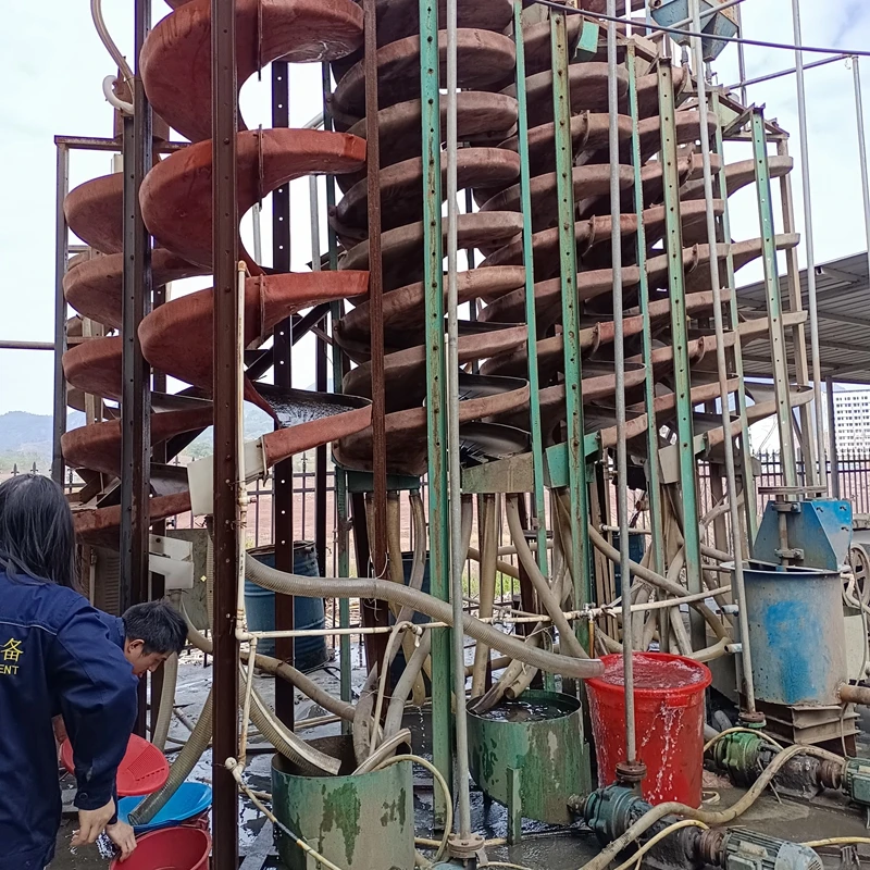 Mineral copper gold Ore Concentrator Processing production Plant ,Gold Mining Gravity spiral chute