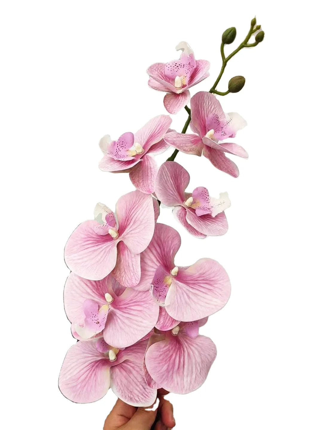 Lusiaflower high quality factory price artificial 3D single orchids artificial flowers 9 heads home holiday wedding decoration