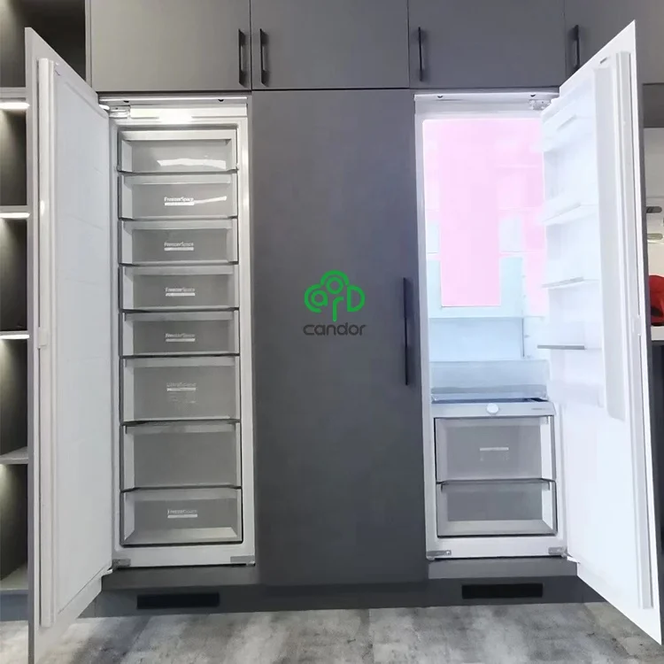 Custom 276L/308L home appliance 1770(H) *556(W)*545(D) mm french door component built in fridge and freezer home luxury hotel