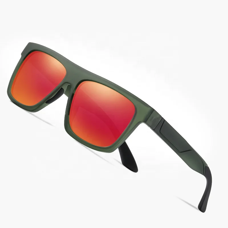 TAC Designer Square Frames TR90 UV400 Glasses Polarized Custom Logo Sports Cycling Women Men