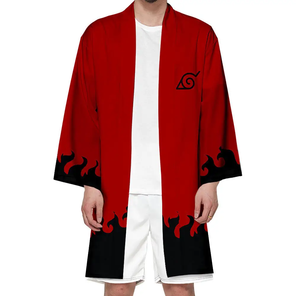 10 видов стилей Sasuke Uchiha Itachi Косплей Футболка Плащ японское длинное Аниме кимоно Haori Yukata унисекс Одежда