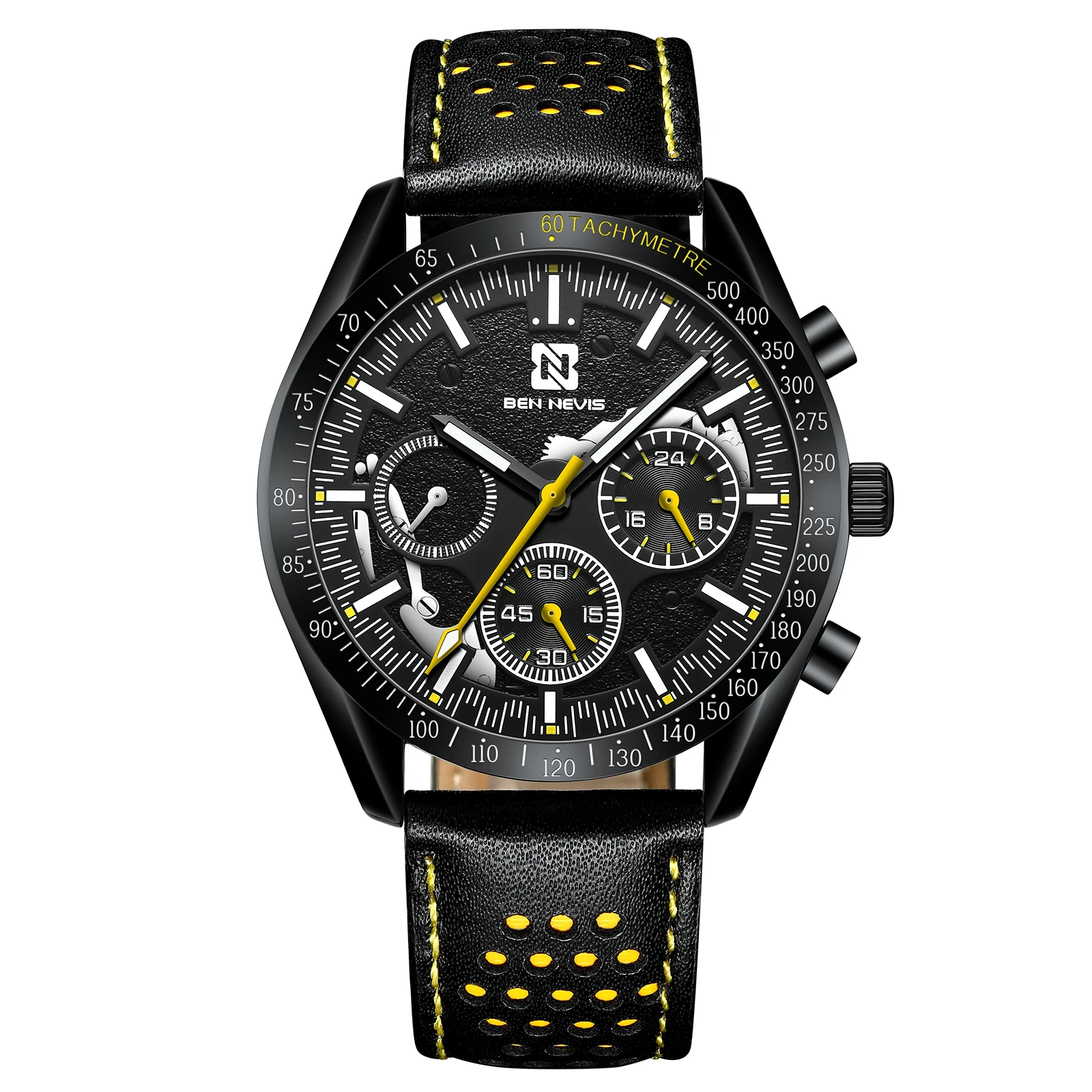 Custom Logo 3ATM Water Resistant Chronograph Wrist Watch China Movement Luxury Watches OEM Man Sport Watch