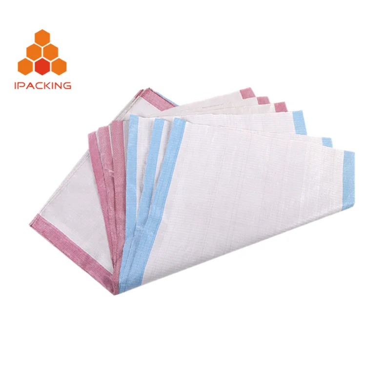 Factory price 25kg 50kg plain food grade packaging plastic pp woven flour sugar maize rice bags 100kg