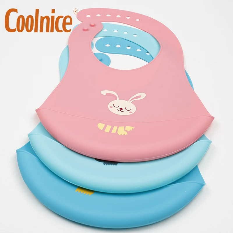 Waterproof Silicone Comfortable Soft Baby Bib Easily Wipes Clean