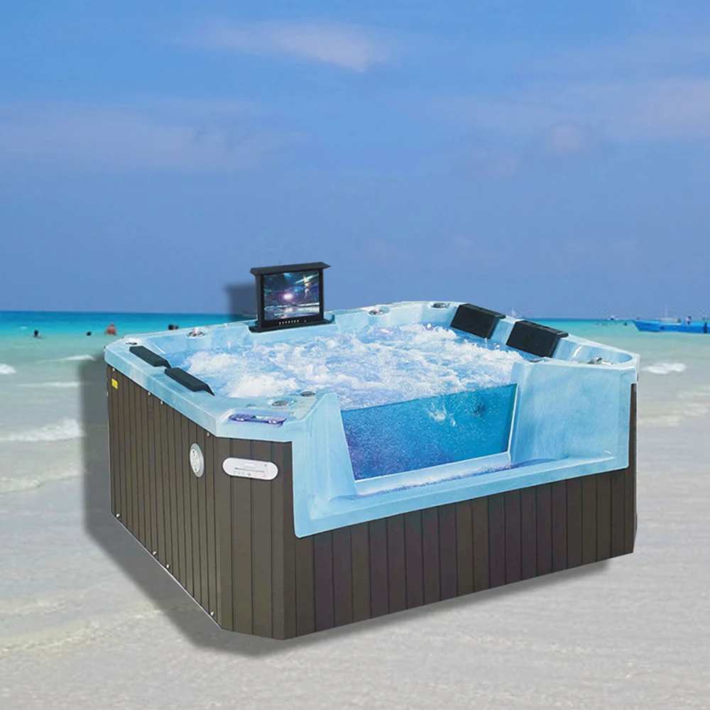 Fiberglass Japanese soaking bubble jets spa pool hot tub for adults
