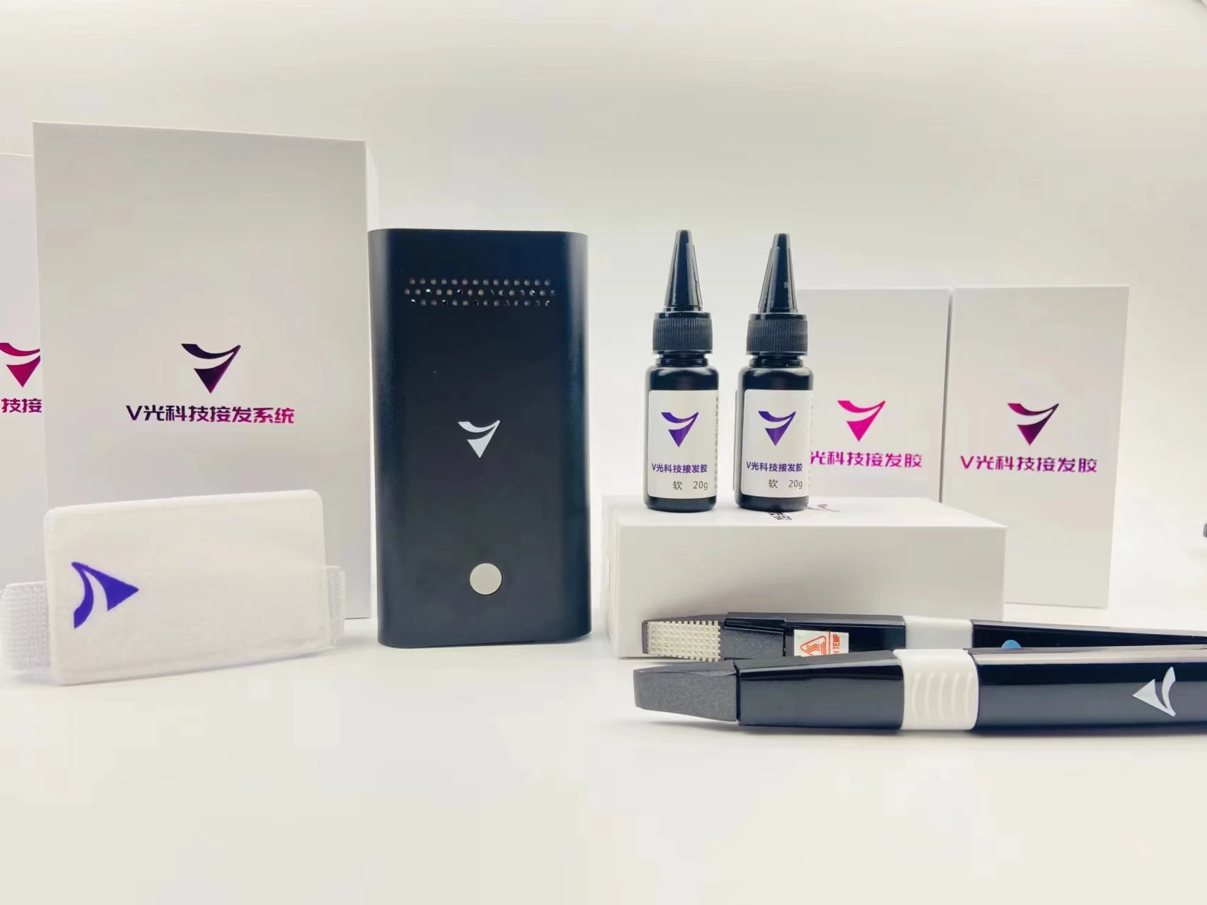 Factory Hot Selling V Light Hair Extension Tools V Light Glue Invisible Adhesive Human Hair Extension Machine