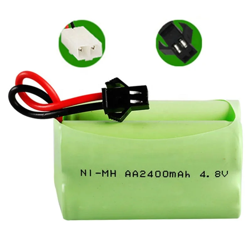 Ipower 4.8v 2400mah AA NiMH Rechargeable Battery with SM/KET-2P Connector For Rc toys Cars Tanks Robots Boat